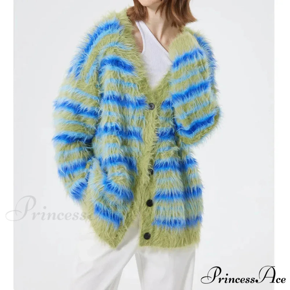 Soft V-neck Cropped Sweater Knitted Cardigan