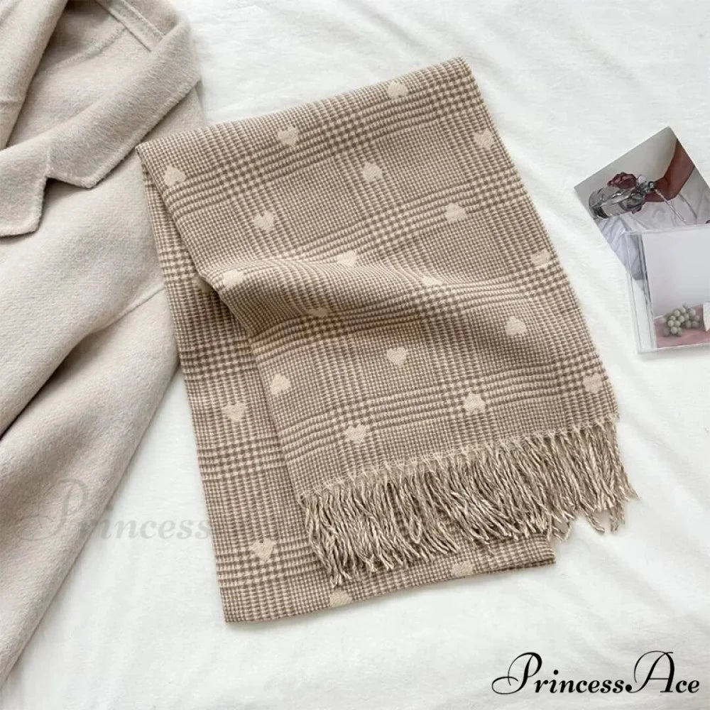 Soft Winter Checkered Pashmina Scarf