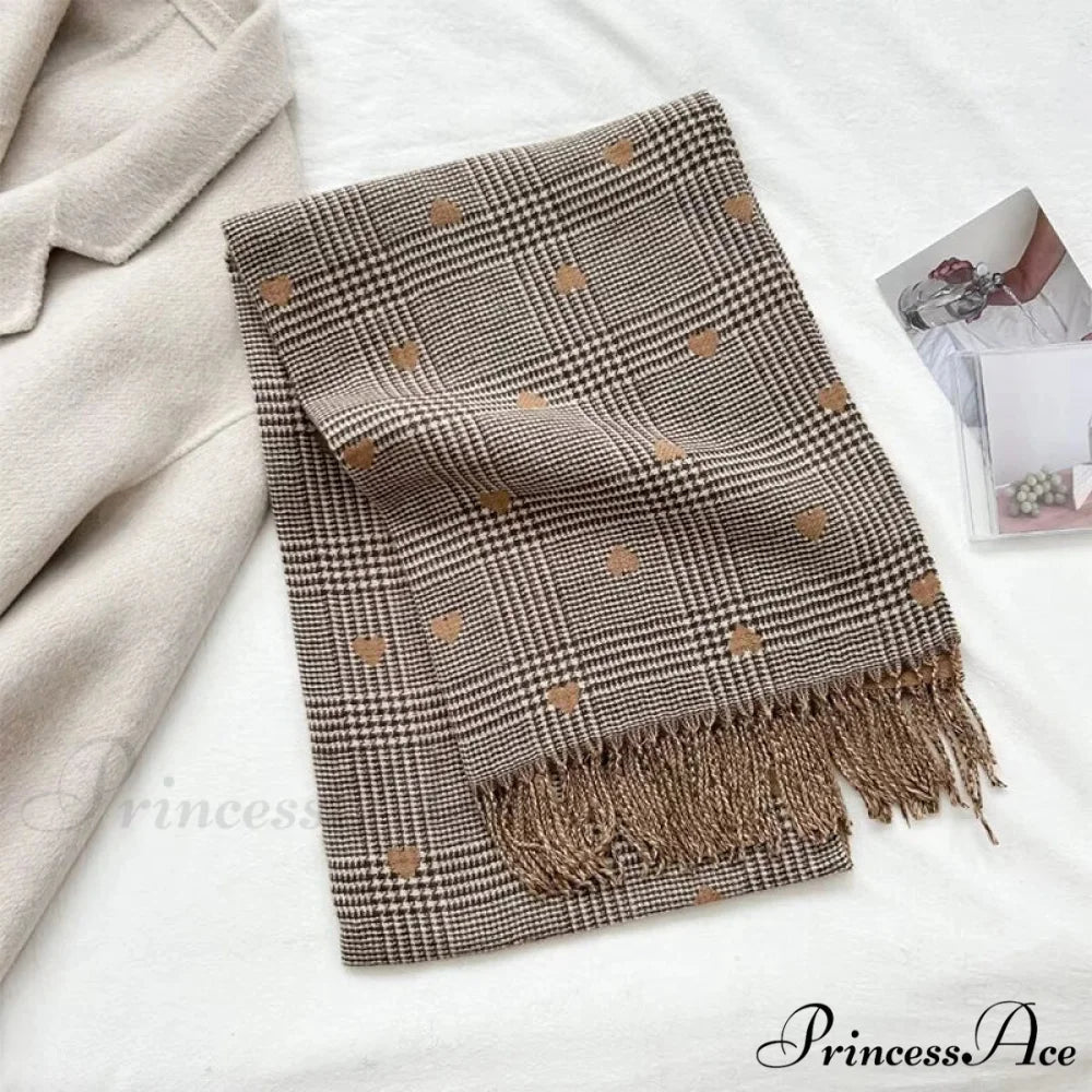 Soft Winter Checkered Pashmina Scarf