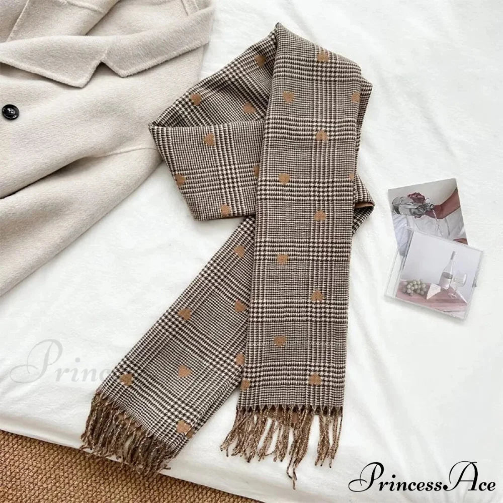 Soft Winter Checkered Pashmina Scarf