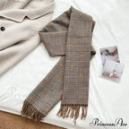 Soft Winter Checkered Pashmina Scarf