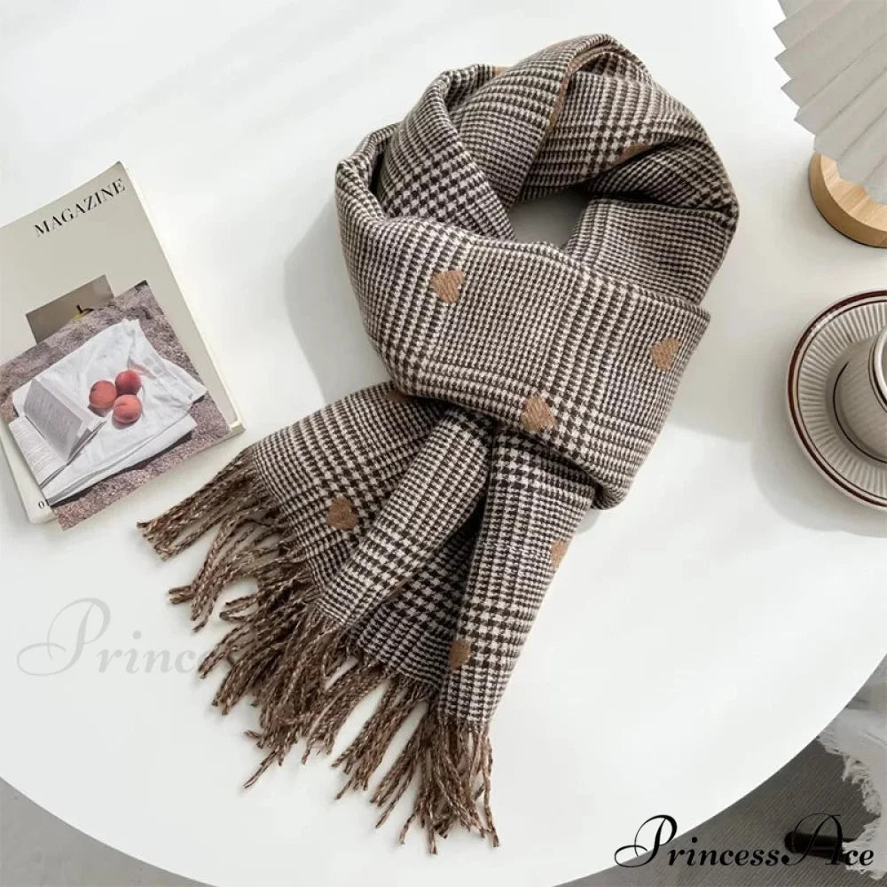 Soft Winter Checkered Pashmina Scarf