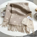 Soft Winter Checkered Pashmina Scarf