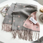 Soft Winter Checkered Pashmina Scarf
