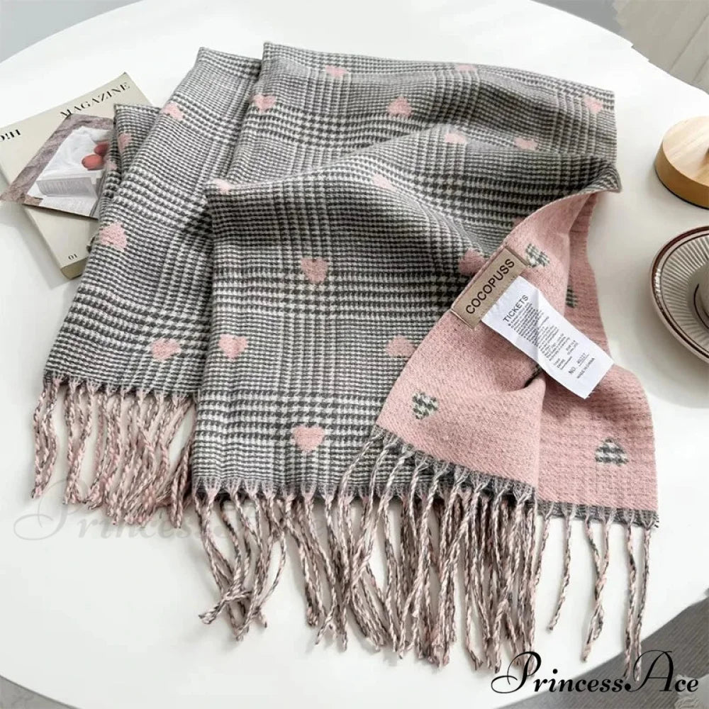 Soft Winter Checkered Pashmina Scarf