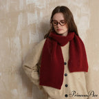 Soft Wool Blend Solid Color Winter Scarf