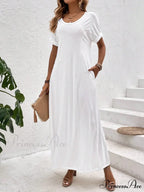 Solid Batwing Sleeve Tee Dress