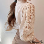 Solid Button Stand Collar Plus Size Blouse