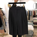 Solid Color Casual High Waist Thin Shorts