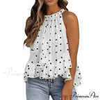 Solid Color Floral Polka Dot Blouses