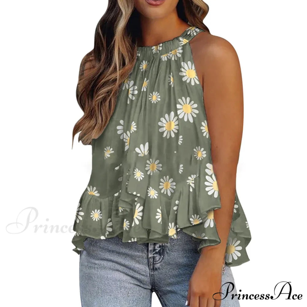 Solid Color Floral Polka Dot Blouses
