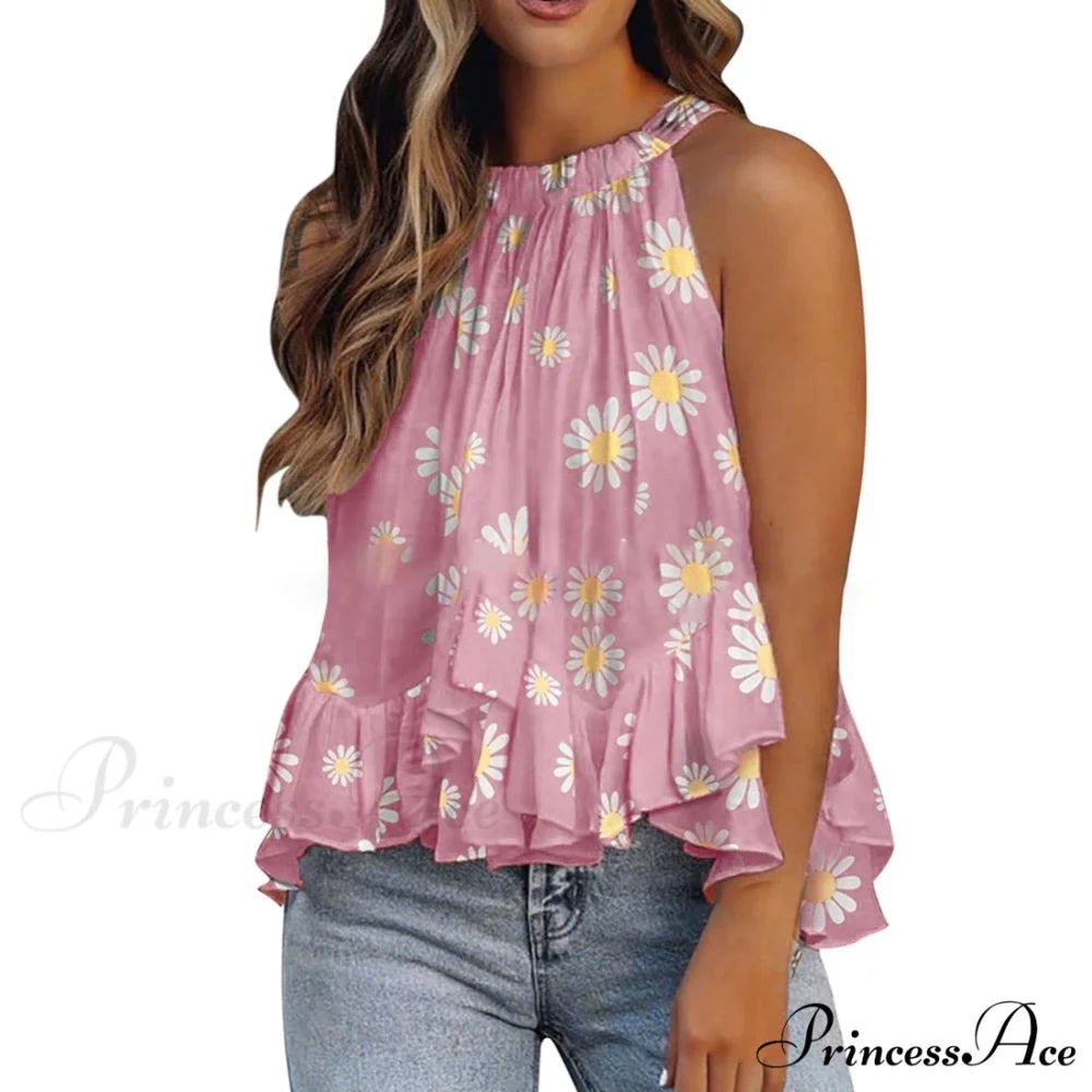 Solid Color Floral Polka Dot Blouses