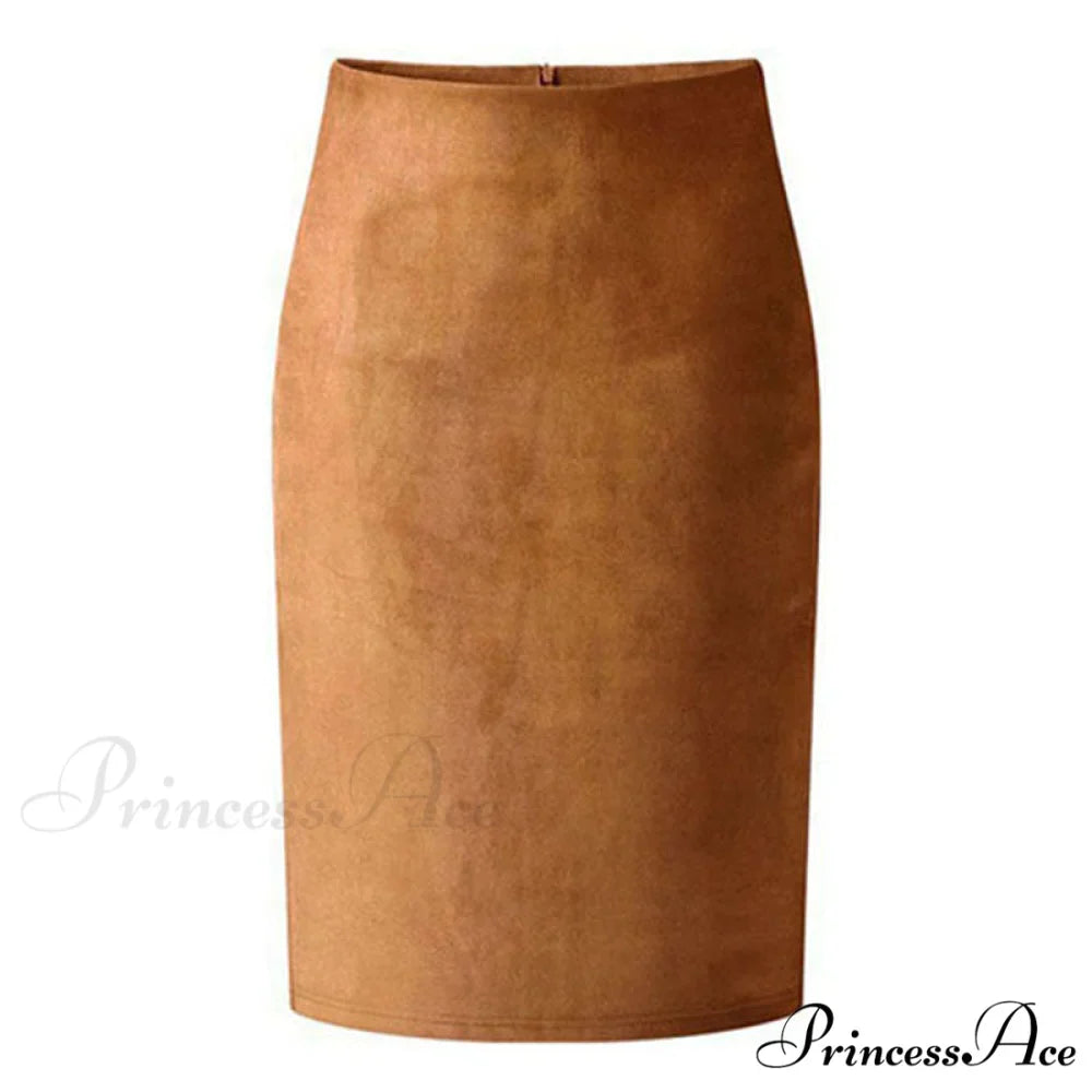 Solid Color Pencil Skirt