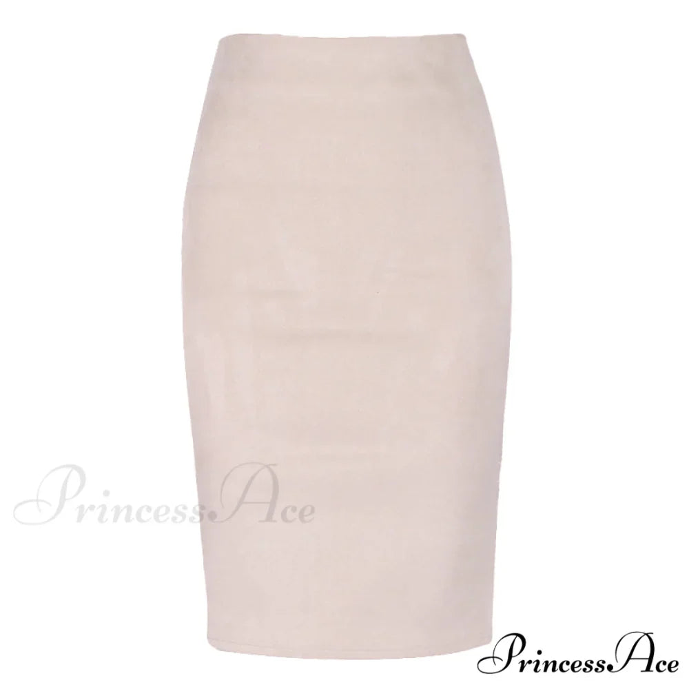 Solid Color Pencil Skirt