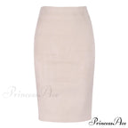 Solid Color Pencil Skirt