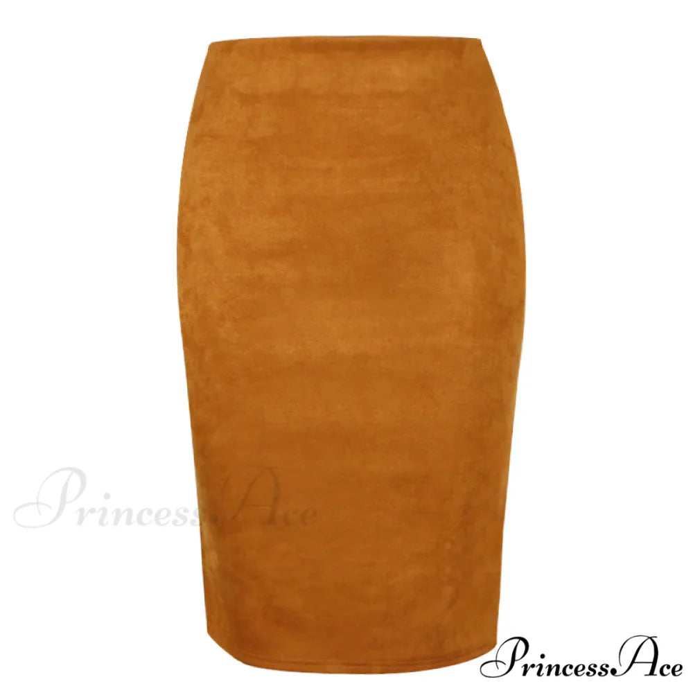 Solid Color Pencil Skirt