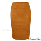 Solid Color Pencil Skirt