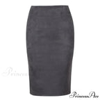 Solid Color Pencil Skirt