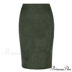 Solid Color Pencil Skirt