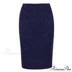 Solid Color Pencil Skirt