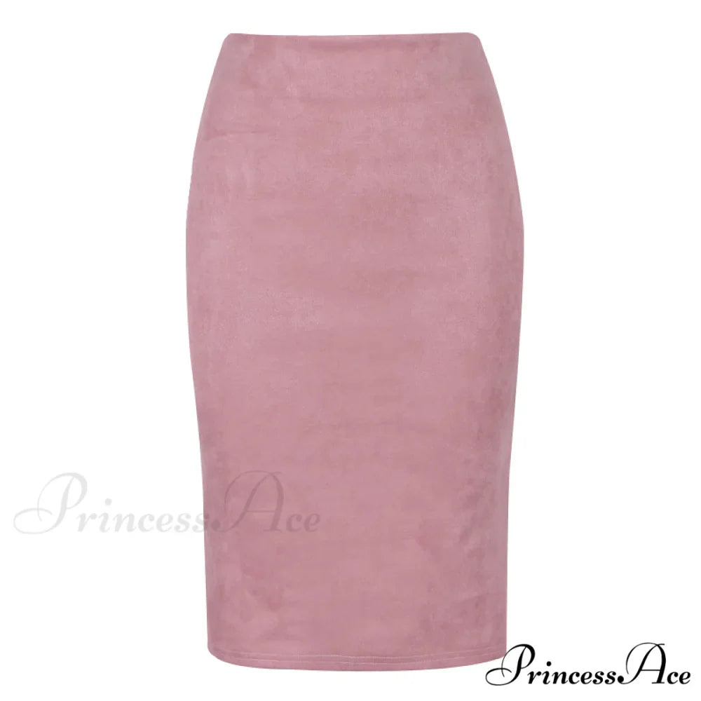 Solid Color Pencil Skirt