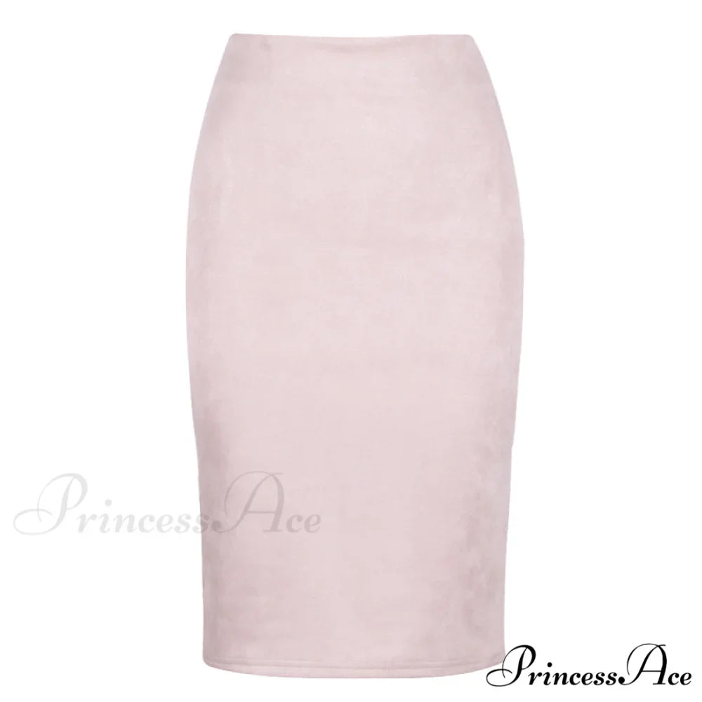 Solid Color Pencil Skirt