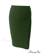 Solid Color Sexy Bodycon Party Bandage Skirt