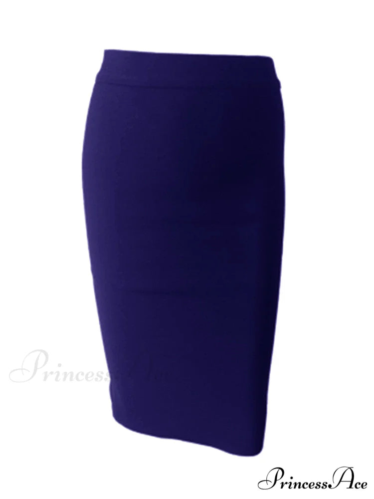 Solid Color Sexy Bodycon Party Bandage Skirt