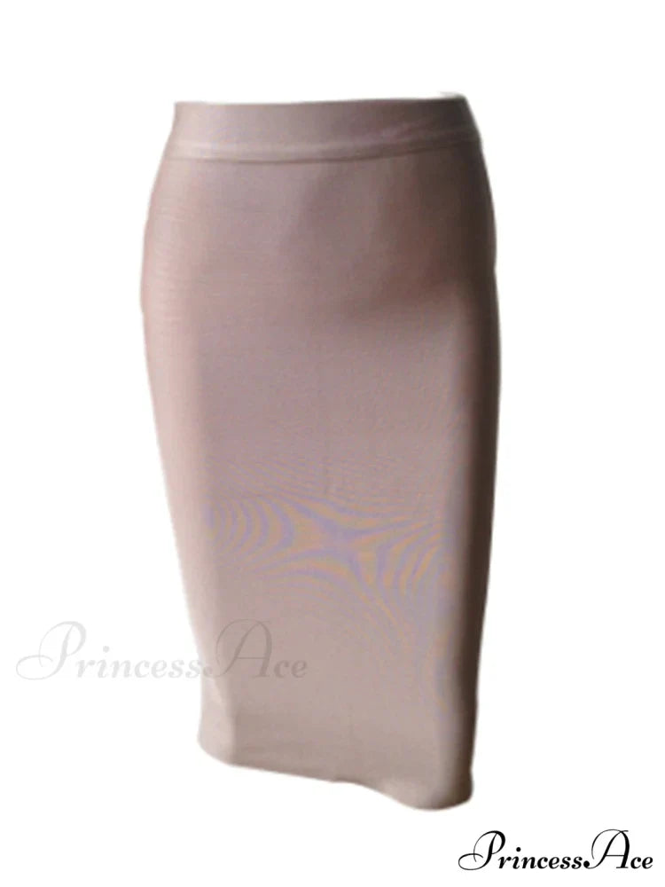 Solid Color Sexy Bodycon Party Bandage Skirt