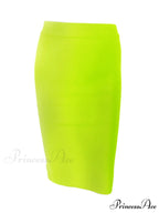 Solid Color Sexy Bodycon Party Bandage Skirt