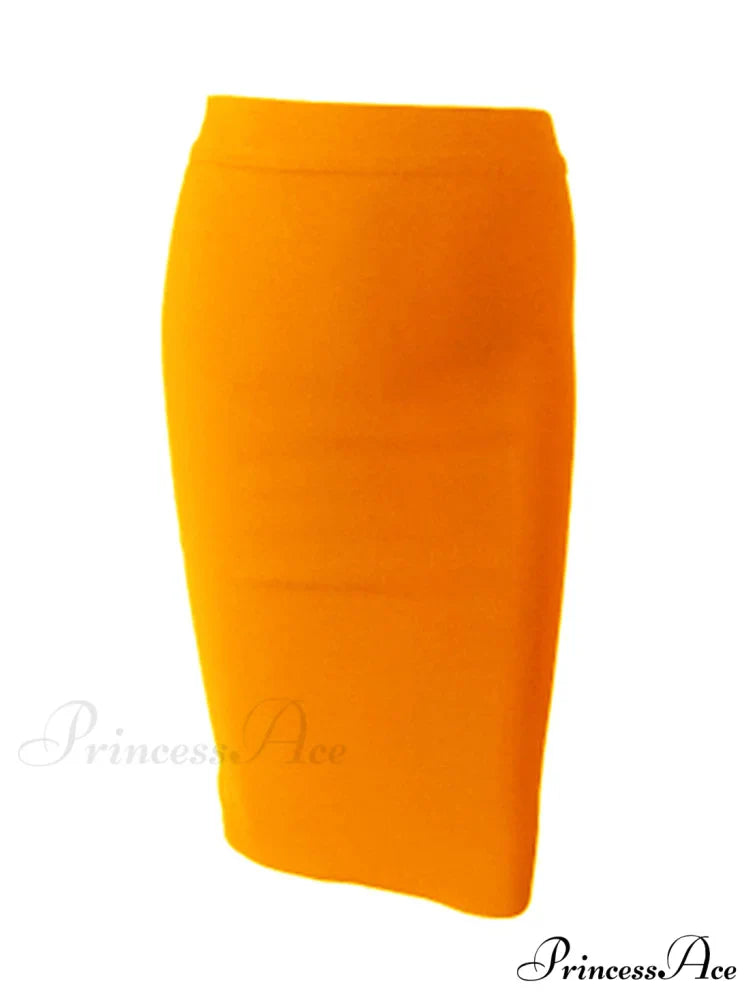 Solid Color Sexy Bodycon Party Bandage Skirt