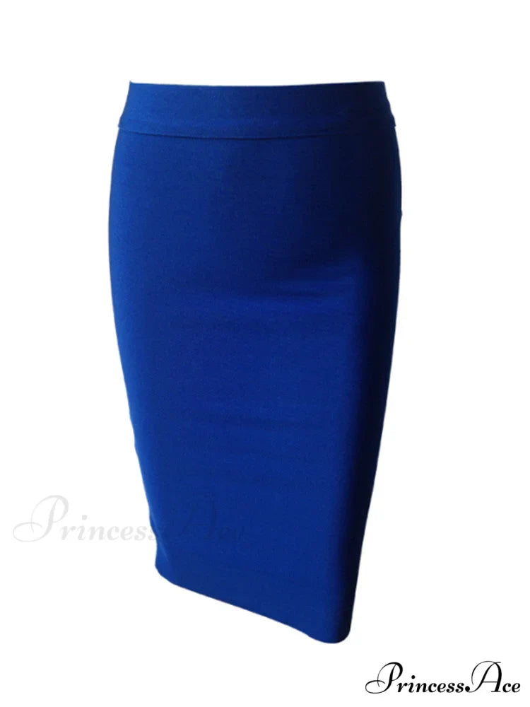Solid Color Sexy Bodycon Party Bandage Skirt