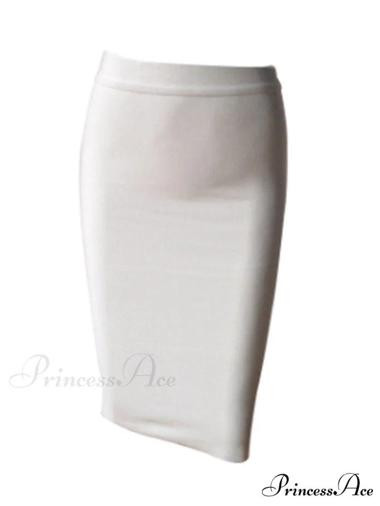 Solid Color Sexy Bodycon Party Bandage Skirt