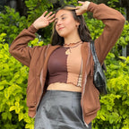 Solid Color Simple Zip-Up Coats