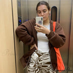 Solid Color Simple Zip-Up Coats