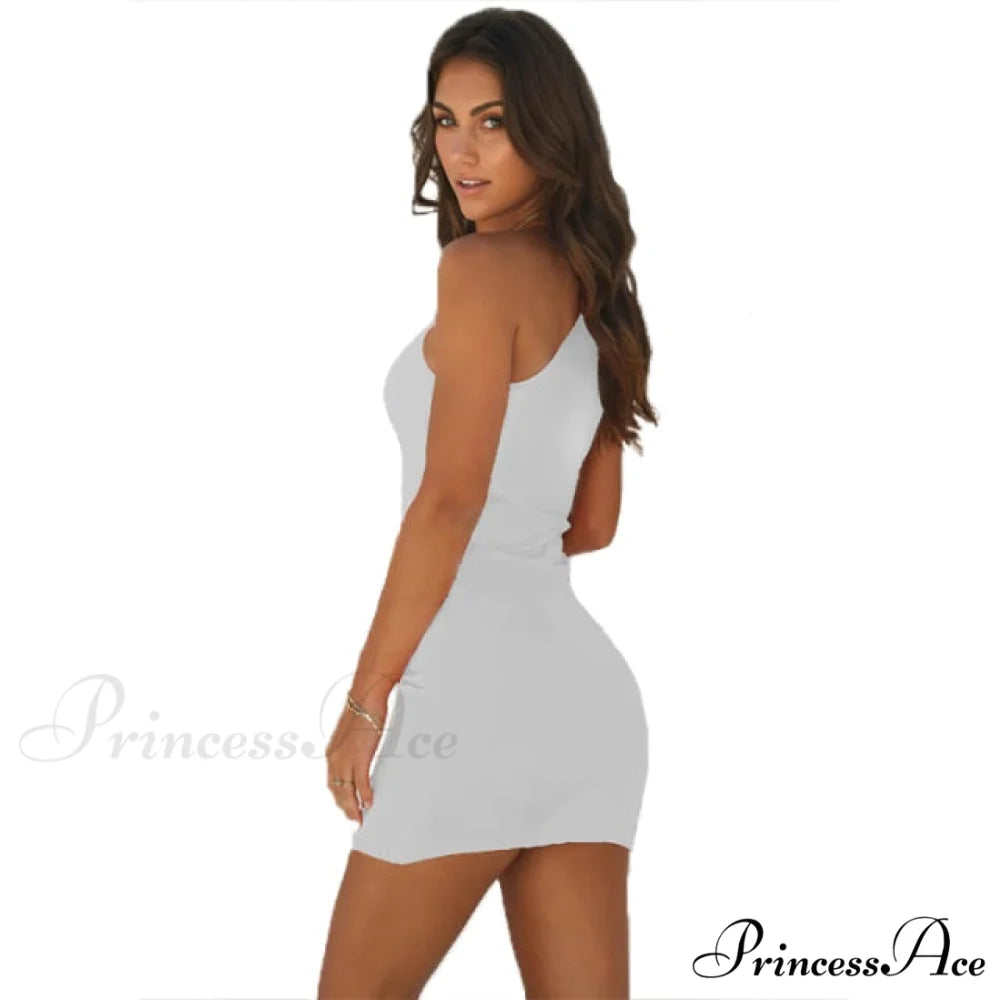 Solid Color Sling Sleeveless Mini Dress