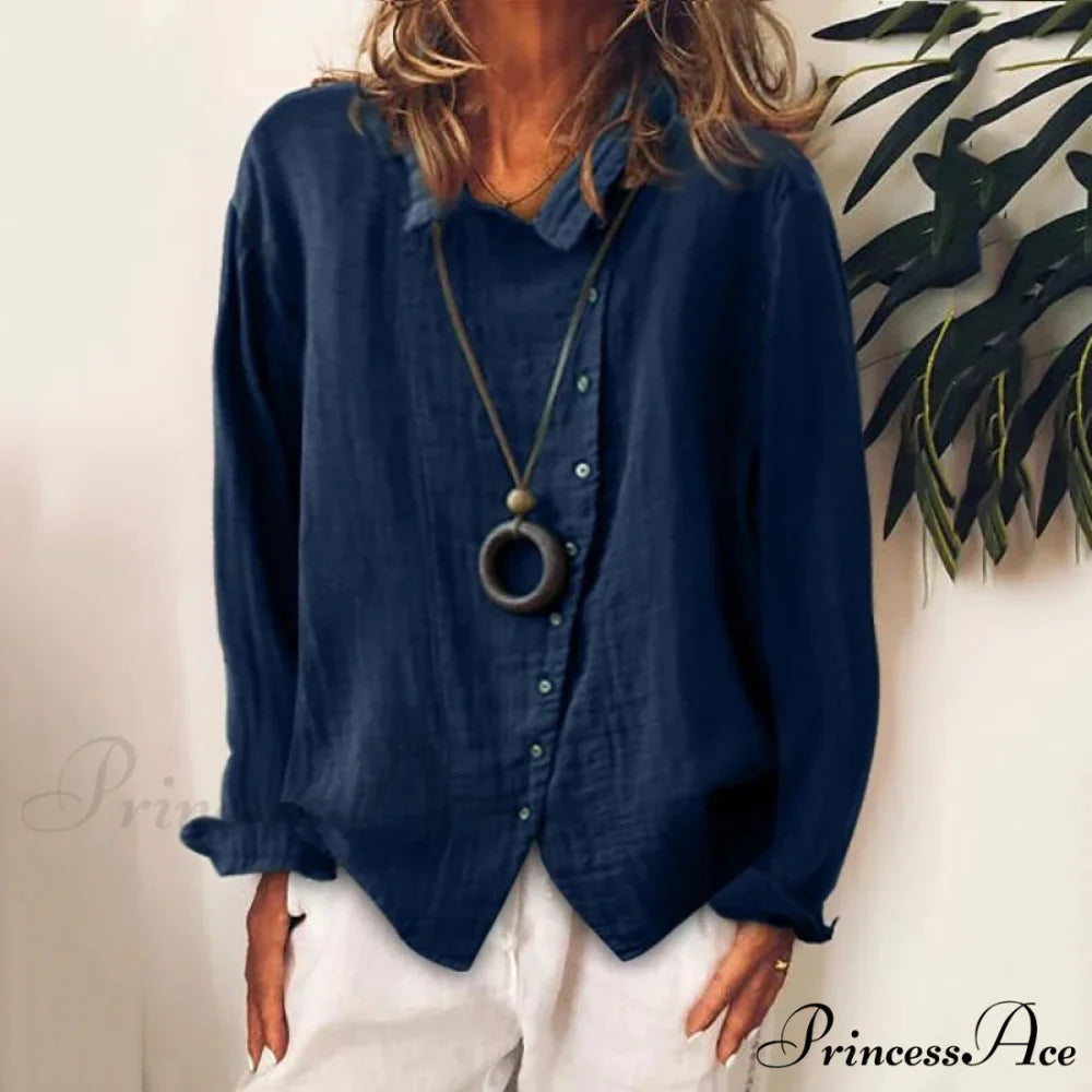 Solid Color Temperament Blouse
