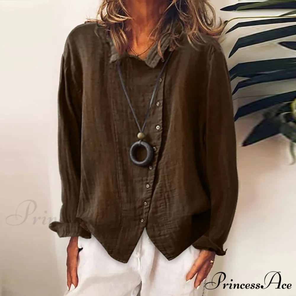 Solid Color Temperament Blouse