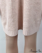 Solid Color Turtleneck Sweater Knitted Mini Dress