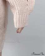 Solid Color Turtleneck Sweater Knitted Mini Dress