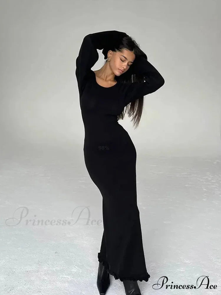 Solid Cotton Maxi Dress