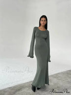 Solid Cotton Maxi Dress