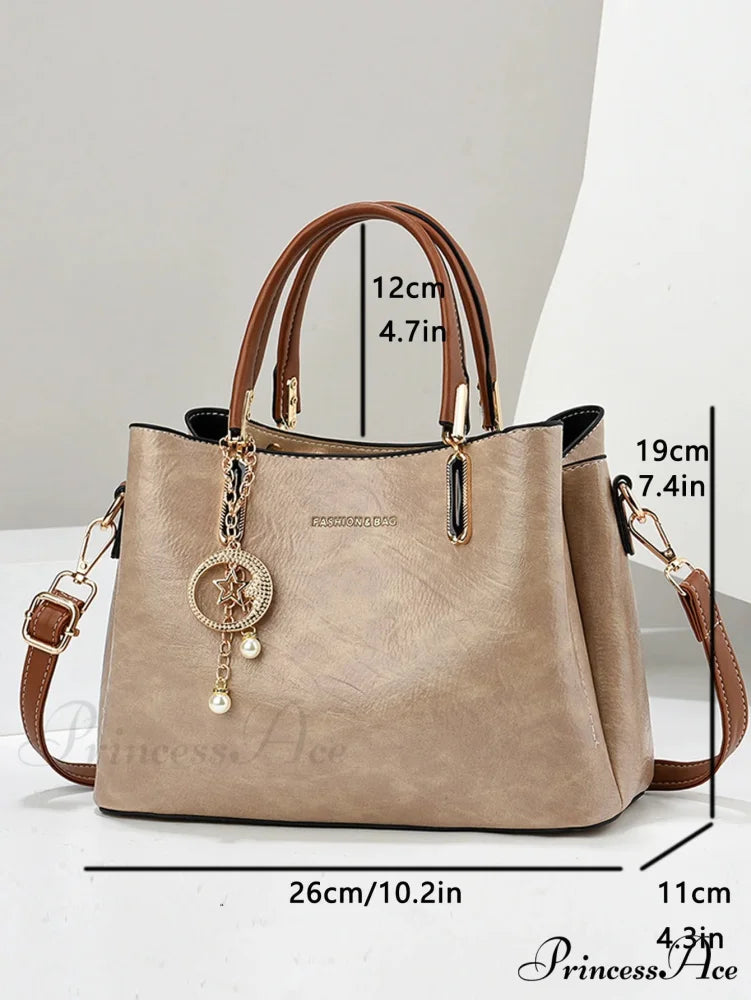 Solid Hue Basic Elderly Women's Crossbody Purse