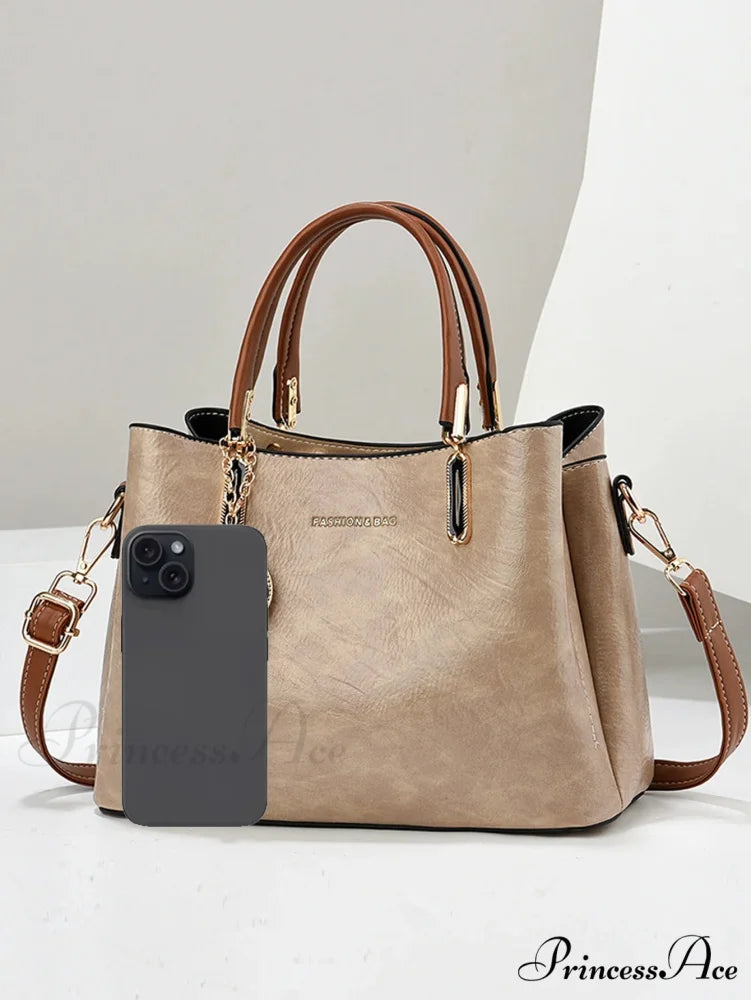 Solid Hue Basic Elderly Women's Crossbody Purse