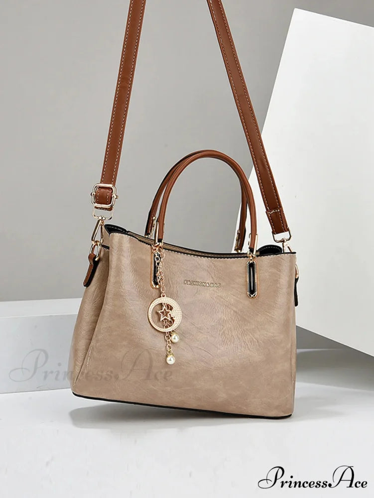 Solid Hue Basic Elderly Women's Crossbody Purse