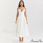 Solid Off-shoulder Chic Backless Strapless High-waisted Elegant Maxi Dress