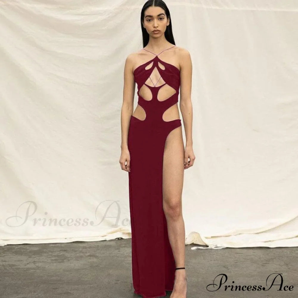 Solid Sexy Irregular Beach Vacation Long Dresses