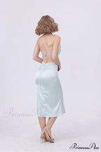 Solid Tie Backless Cami Dress