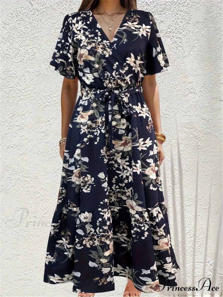 Sophisticated Flower A-line Dress