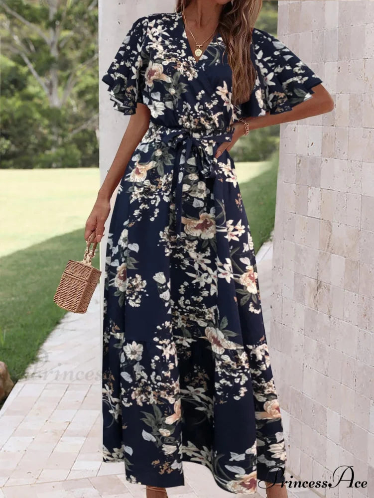 Sophisticated Flower A-line Dress